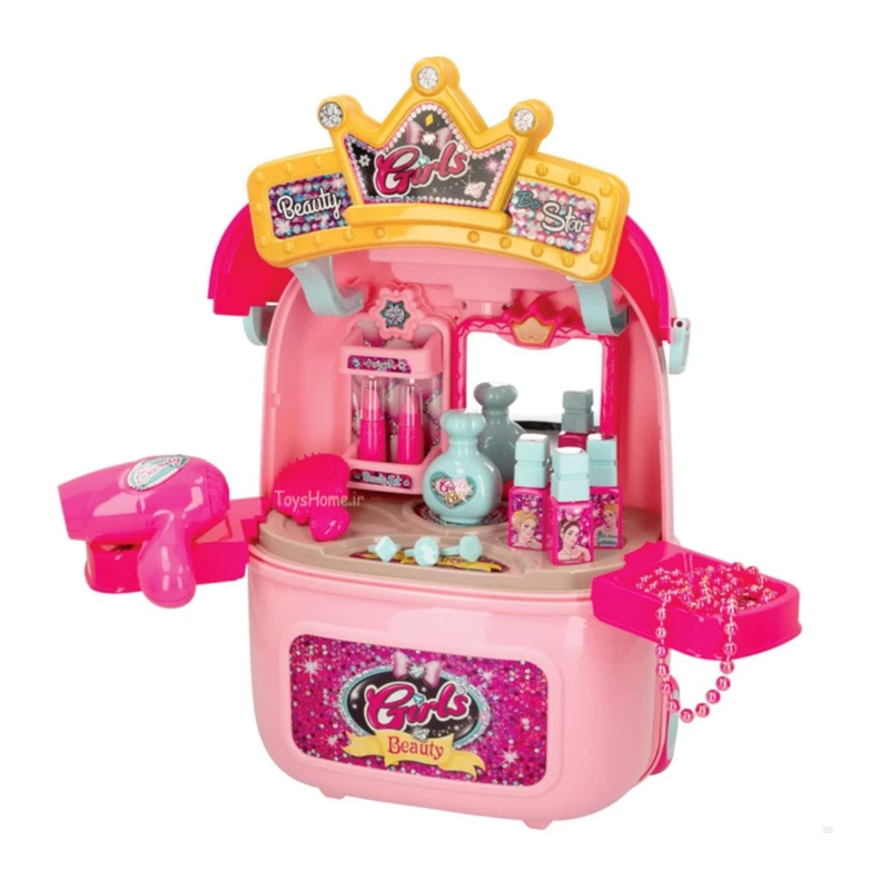 ست اسباب بازی لوازم آرایشی دخترانه مدل چمدانی 