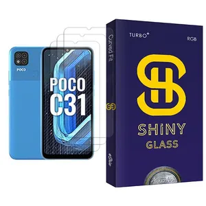 Atouchbo Shiny Glass MIX003 Screen Protector For Xiaomi Poco C31 Pack Of 3