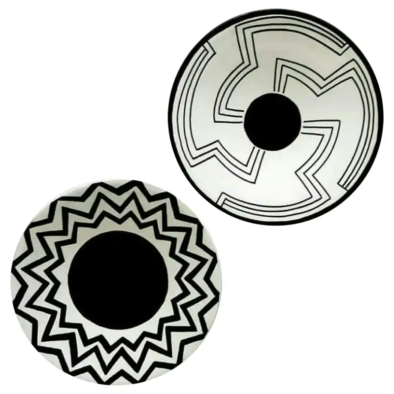 بشقاب دیوارکوب سفالی کد D170 مجموعه 4 عددی