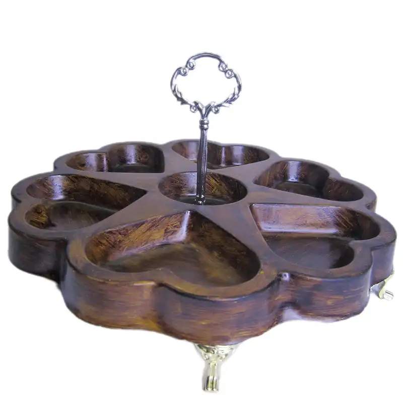 اردو خوری طرح قلب دسته دار چوبی مدل سنگ مصنوعی