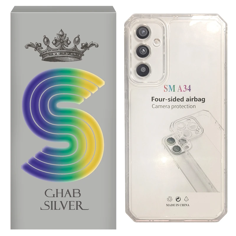 کاور قاب سیلور مدل ساده مناسب برای گوشی موبایل سامسونگ Galaxy A34 5G