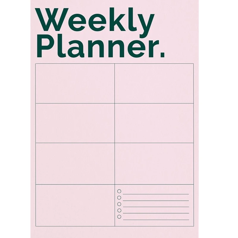 کاغذ A5 مدل planner to do list کد 1061 بسته 20 عددی