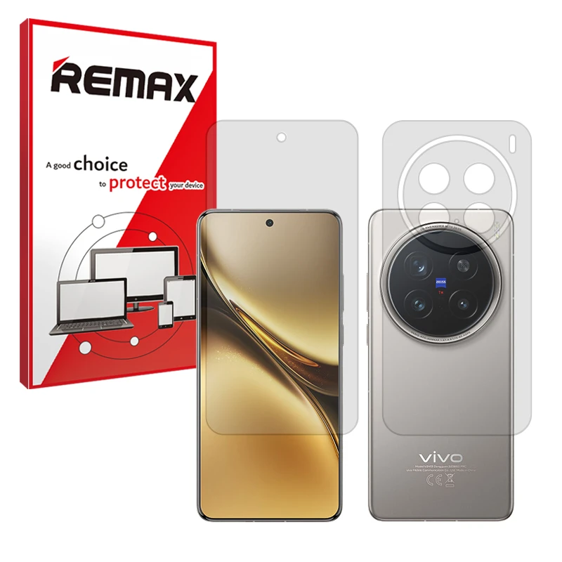 محافظ صفحه نمایش مات ریمکس  مدل Resistant مناسب برای گوشی موبایل ویوو X200 Pro به همراه محافظ پشت گوشی 