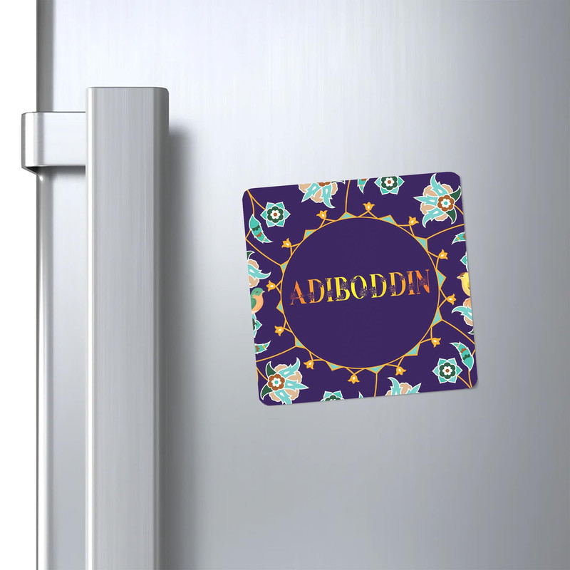 مگنت کاکتی طرح اسم ادیب الدین adiboddin مدل گل و بلبل کد mg10807