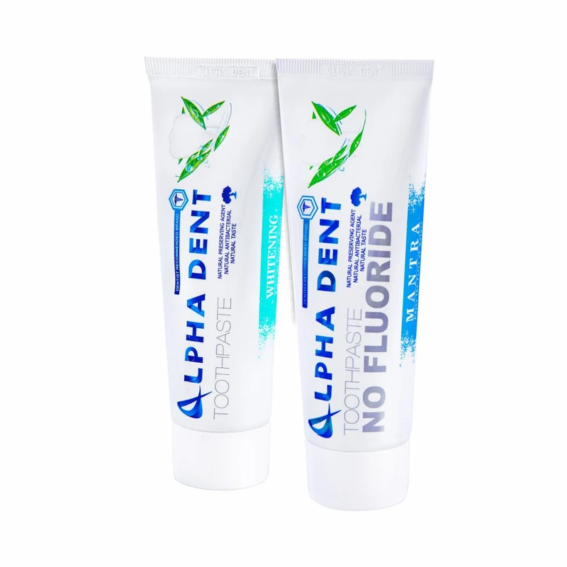 خمیر دندان آلفادنت مدل Mantra and whitening حجم 75 میلی لیتر بسته 2 عددی