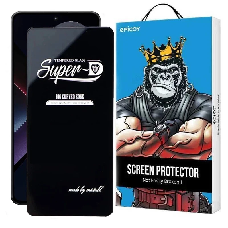 محافظ صفحه نمایش اپیکوی مدل Super 5D مناسب برای گوشی موبایل شیائومی Poco X7 Pro / X6 Pro / Redmi Note 14 / Turbo 4