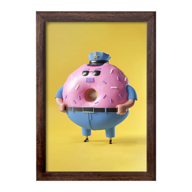 تابلو خندالو طرح دونات بامزه کد F3362