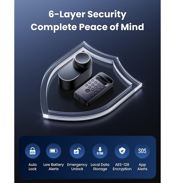 قفل هوشمند سوییچ بات مدل Lock Ultra سایز 40 میلی متر به همراه هاب و دوربین 