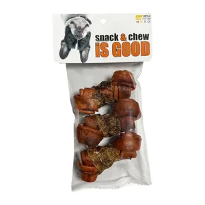 تشویقی سگ ایزگود شهرپت مدل استخوان گره ای گوشت دورپیچ گوشت بسته 3 عددی