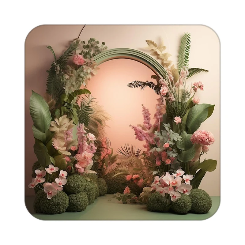 زیر لیوانی کاکتی طرح گل مدل mp16198