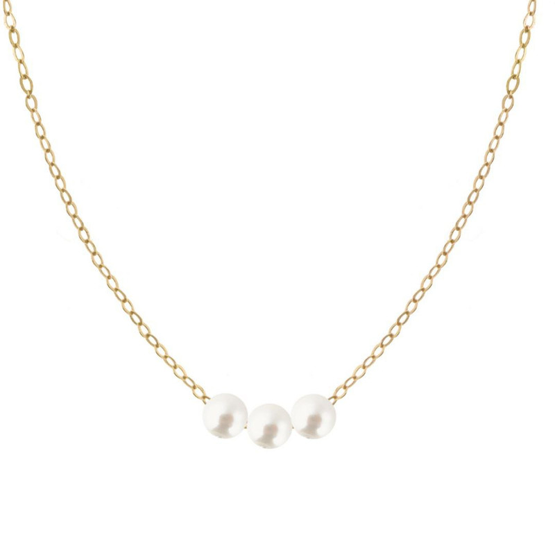 گردنبند طلا 18 عیار زنانه لیردا مدل مروارید 32