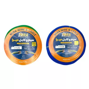 سیم برق افشان 1 در 1.5 و 1 در 2.5 میرا کد 2.5B - 1.5G بسته دو عددی