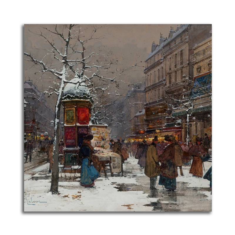 تابلو شاسی مدل نقاشی کلاسیک منظره شهری کد A44