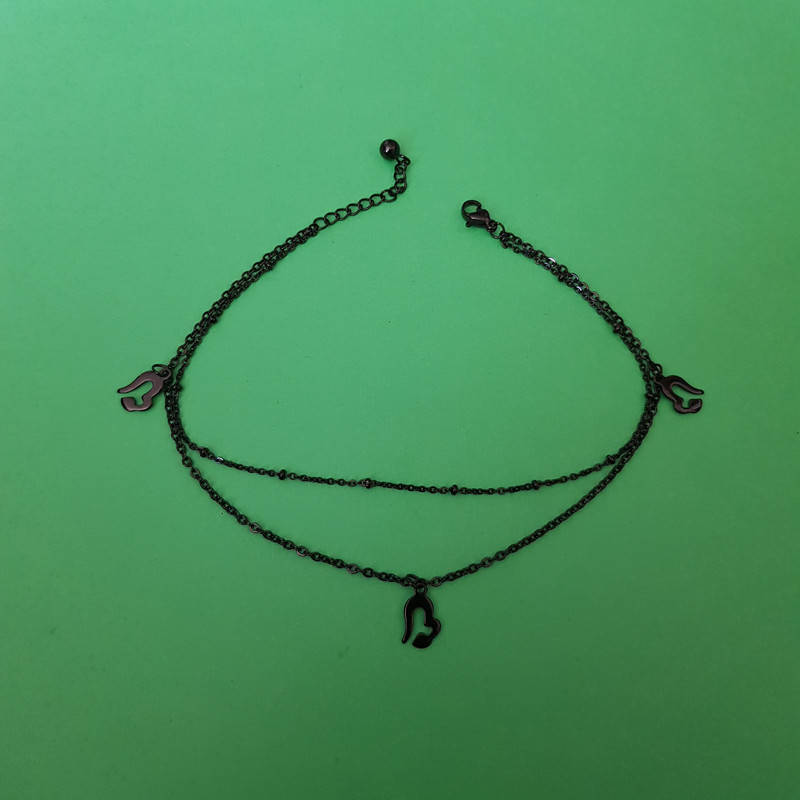 پابند زنانه مدل دو رج قلب