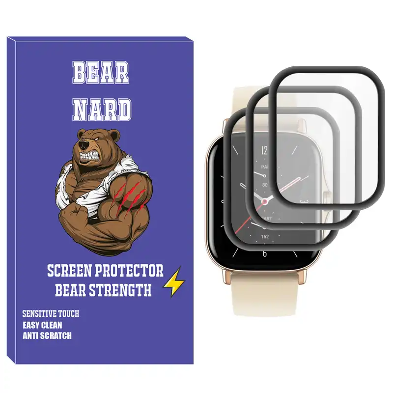 محافظ صفحه نمایش نانو برنارد مدل NBR مناسب برای ساعت هوشمند امازفیت GTS 2E بسته سه عددی