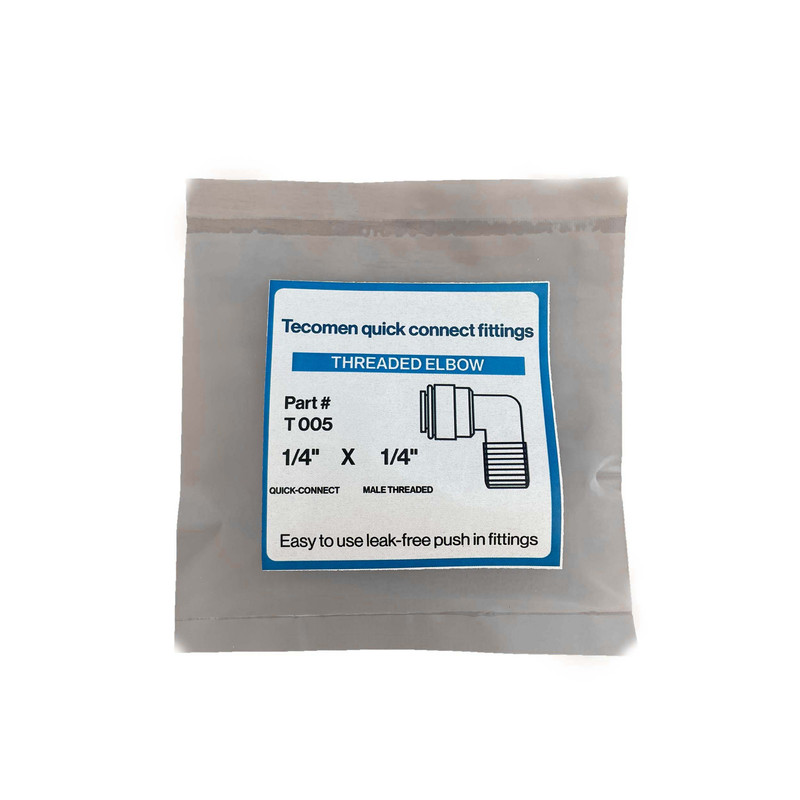 زانو اتصال رزوه به فیتینگ تکومن مدل 1/4 به 1/4 مجموعه 3 عددی