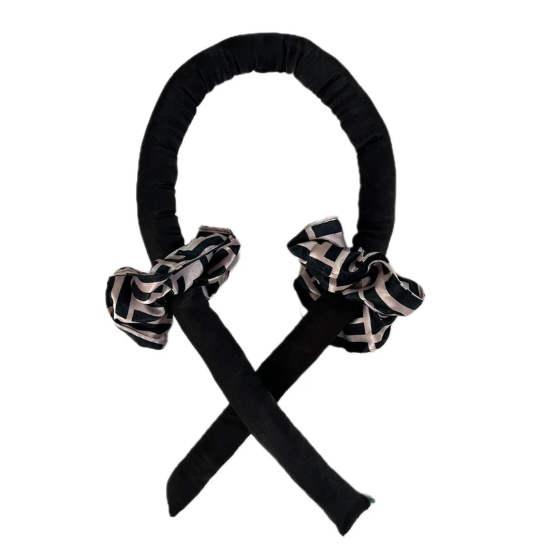 بیگودی مدل روبان طرح نوشته به همراه کش مو مجموعه 2 عددی