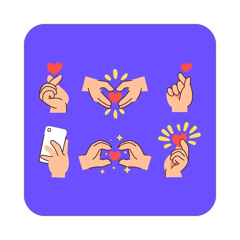 زیر لیوانی کاکتی طرح عاشقانه مدل mp37688