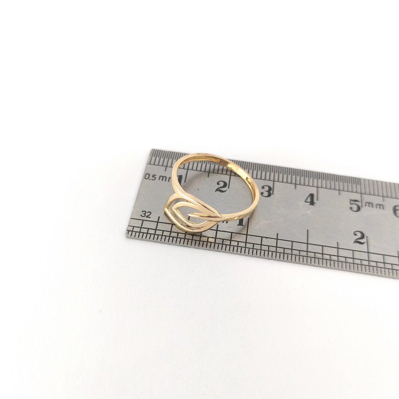 انگشتر طلا 18 عیار زنانه طلا و جواهرسازی افرا مدل 158