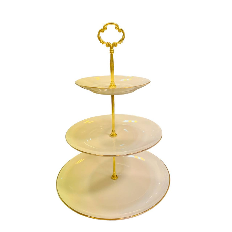 شیرینی خوری مدل سه طبقه طرح لب طلایی