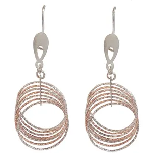 گوشواره نقره زنانه مدل چند حلقه کد SSG113