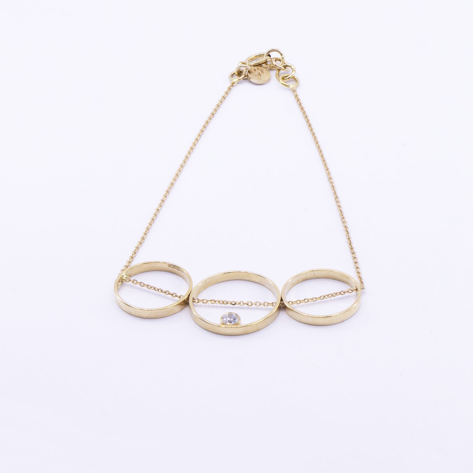 دستبند طلا 18 عیار زنانه پولک مدل گیتی -  - 3