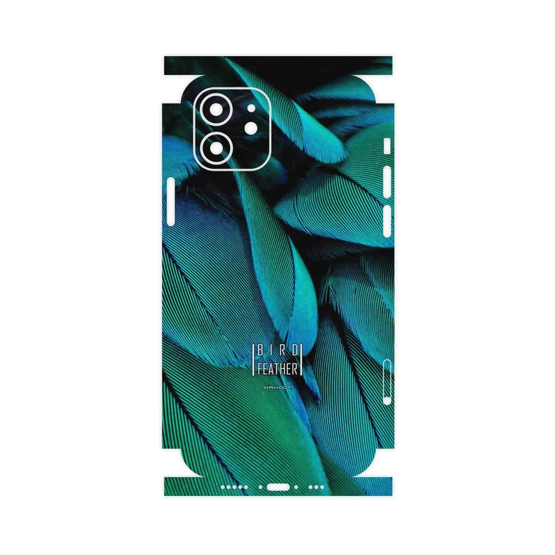 برچسب پوششی ماهوت مدل Green Feather-FullSkin مناسب برای گوشی موبایل اپل iPhone 12