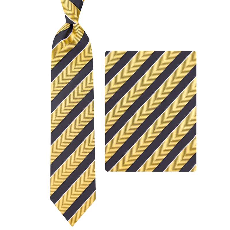 ست کراوات و دستمال جیب مردانه مدل GF-ST1486-BK