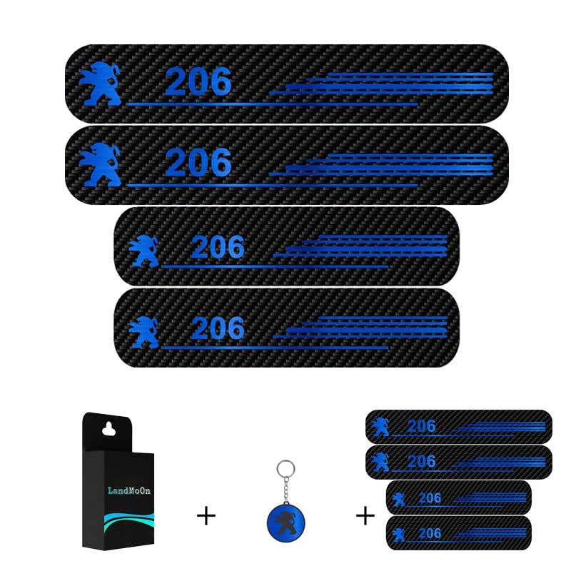 برچسب پارکابی خودرو لندمون کد LC019 MB مناسب برای پژو 206 مجموعه 4عددی به همراه جاکلیدی