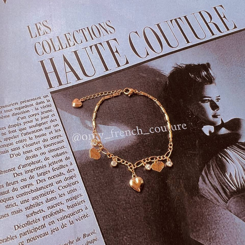 دستبند زنانه ژوپینگ مدل قلبی کد 3006