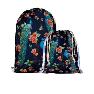 کوله پشتی ورزشی مدوپد طرح طاووس در شب مدل md00104 بسته 2 عددی