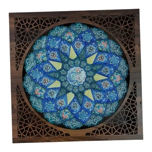 بشقاب میناکاری کد B1100
