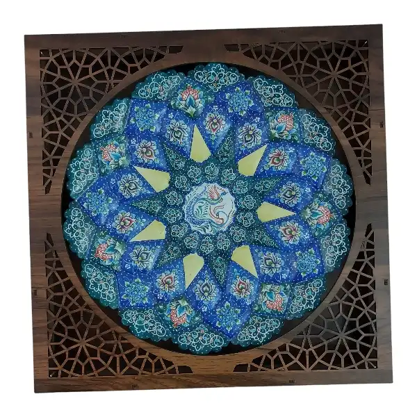 بشقاب میناکاری کد B1100