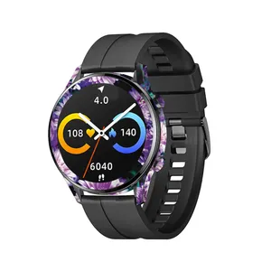 برچسب ماهوت طرح Purple_Flower مناسب برای ساعت هوشمند شیائومی Imilab W12