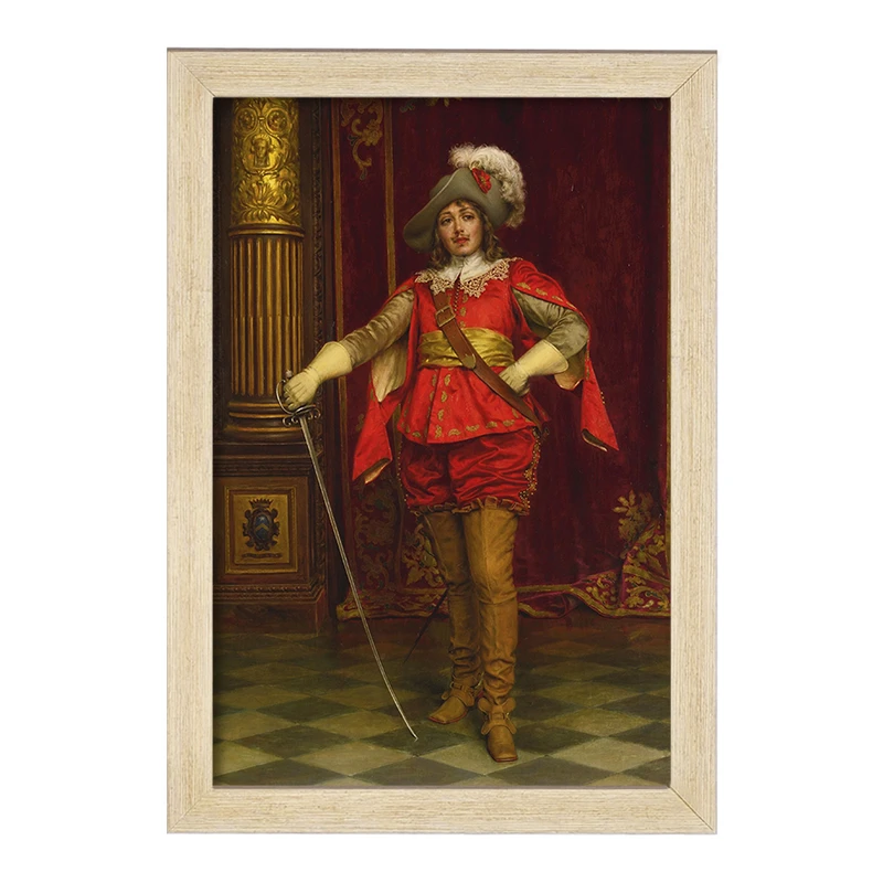 تابلو خندالو مدل نقاشی شوالیه اثر فردریک سولاکروا کد F12138