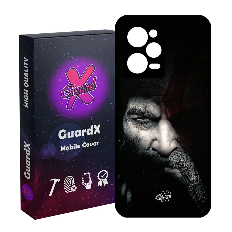 کاور گارد ایکس طرح God of War مدل Glass10418 مناسب برای گوشی موبایل شیائومی Redmi Note 12 Pro 5G/Poco X5 Pro 5G/Note 12 Pro Pro speed