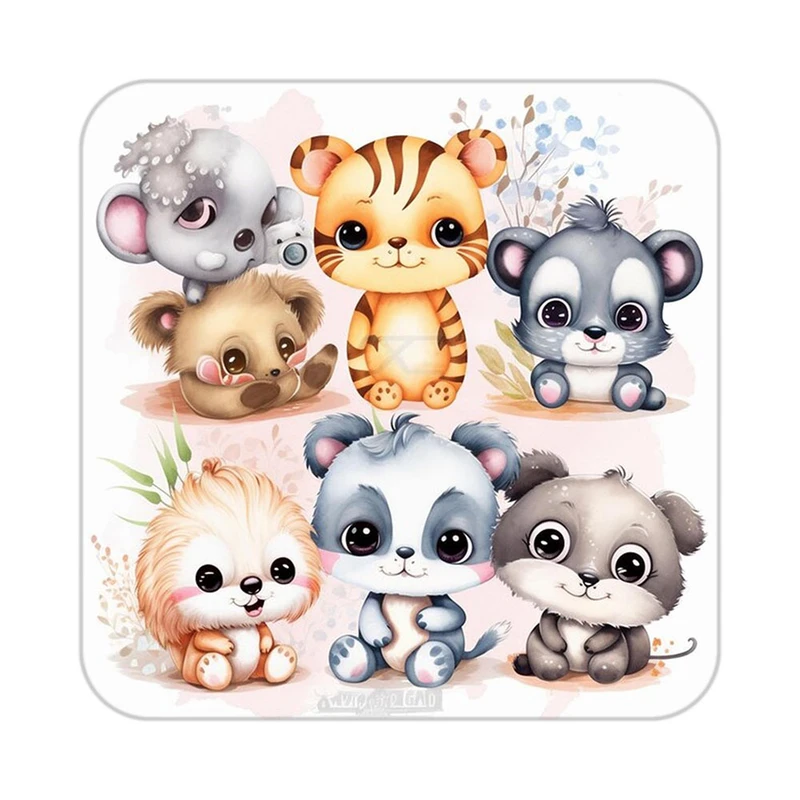 زیر لیوانی کاکتی طرح حیوانات کارتونی مدل mp28608