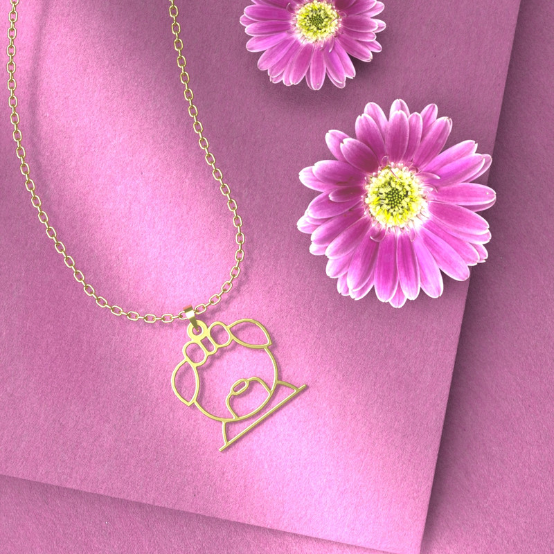 گردنبند طلا 18 عیار زنانه مدوپد مدل سگ کد B3-1-1347