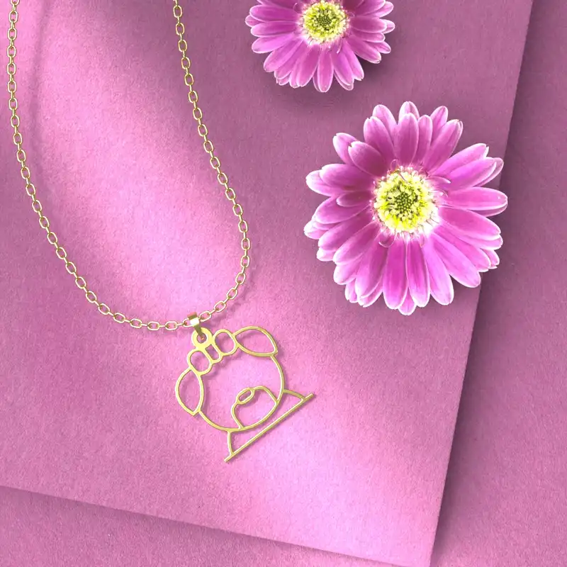 گردنبند طلا 18 عیار زنانه مدوپد مدل سگ کد B3-1-1347