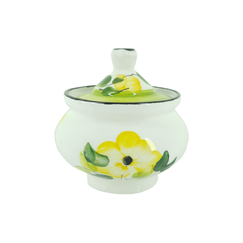 قندان سفالی مدل گلدار طرح سنتی