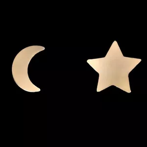 گوشواره طلا 18 عیار زنانه الن نار مدل ماه و ستاره کد N9726