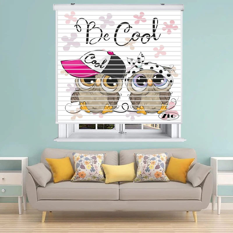 پرده زبرا زیو مدل سیلوئت کد K3009 سایز 150x150 سانتی متر