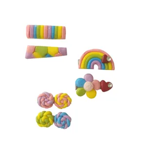 گیره مو زنانه مدل رنگین کمان مجموعه 6 عددی