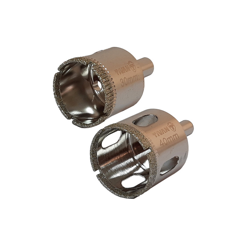 مته گردبر شیشه تیوان مدل HT -003040 سایز 30 /40 میلیمتر مجموعه دو عددی