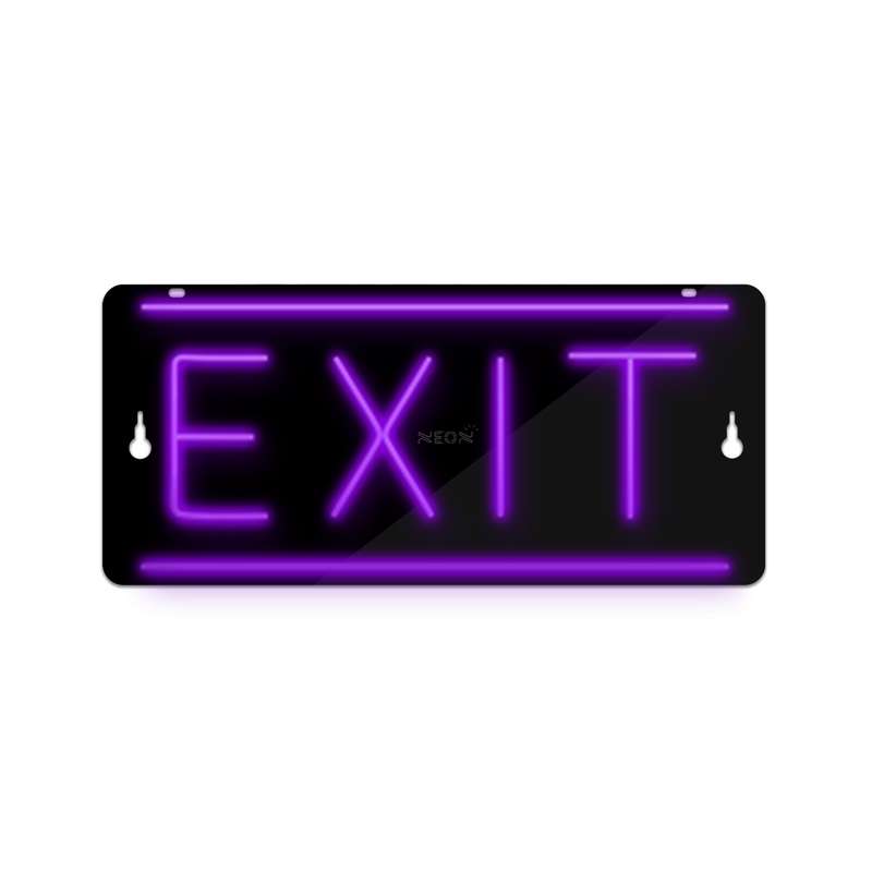 چراغ دیواری نئون دیزاین طرح Exit-BL_PR