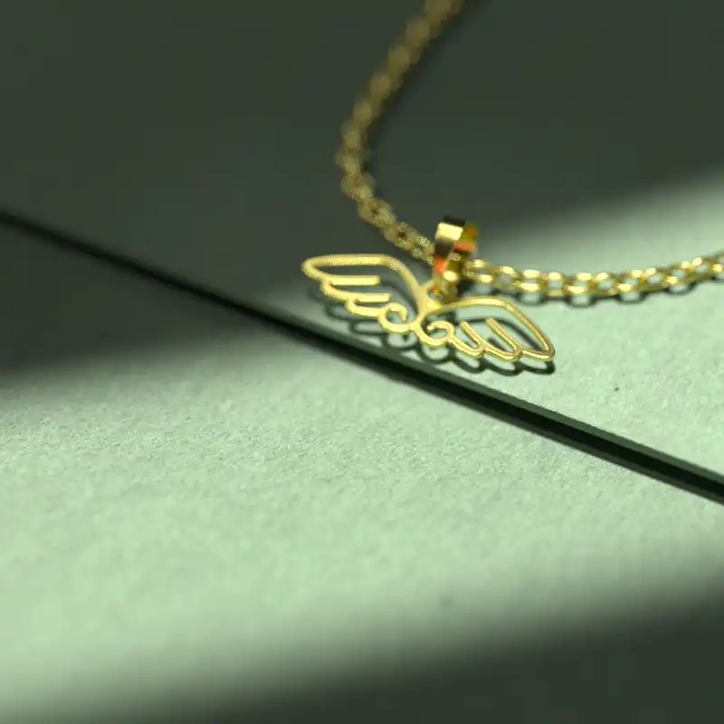 گردنبند طلا 18 عیار زنانه مدوپد مدل بال