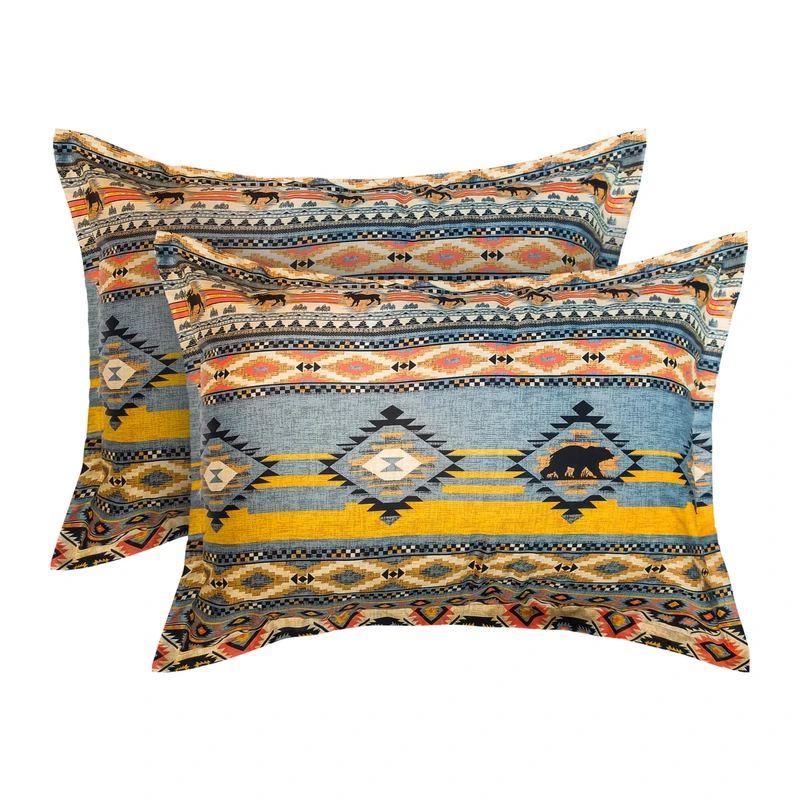 روبالشی آدنو مدل قشقایی کد CH156 سایز 50x70 بسته 2 عددی