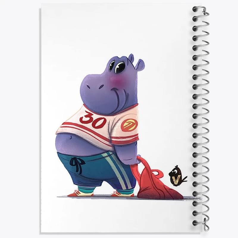 دفتر مشق 100 برگ خندالو طرح اسب آبی کد F914