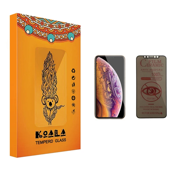 محافظ صفحه نمایش حریم شخصی کوآلا مدل Fade مناسب برای گوشی موبایل اپل iPhone XS