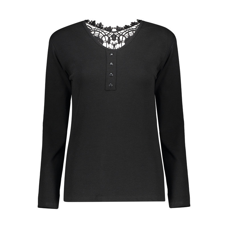 بلوز آستین بلند زنانه مدل پشت گیپور کد 110303.3